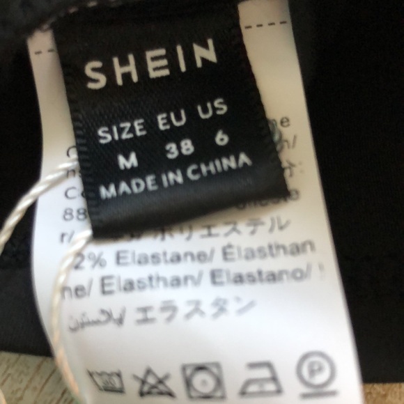 “SHEIN” EZwear,black,mock-neck, raglan slv, sports compression top,size M, NWT - Picture 10 of 16